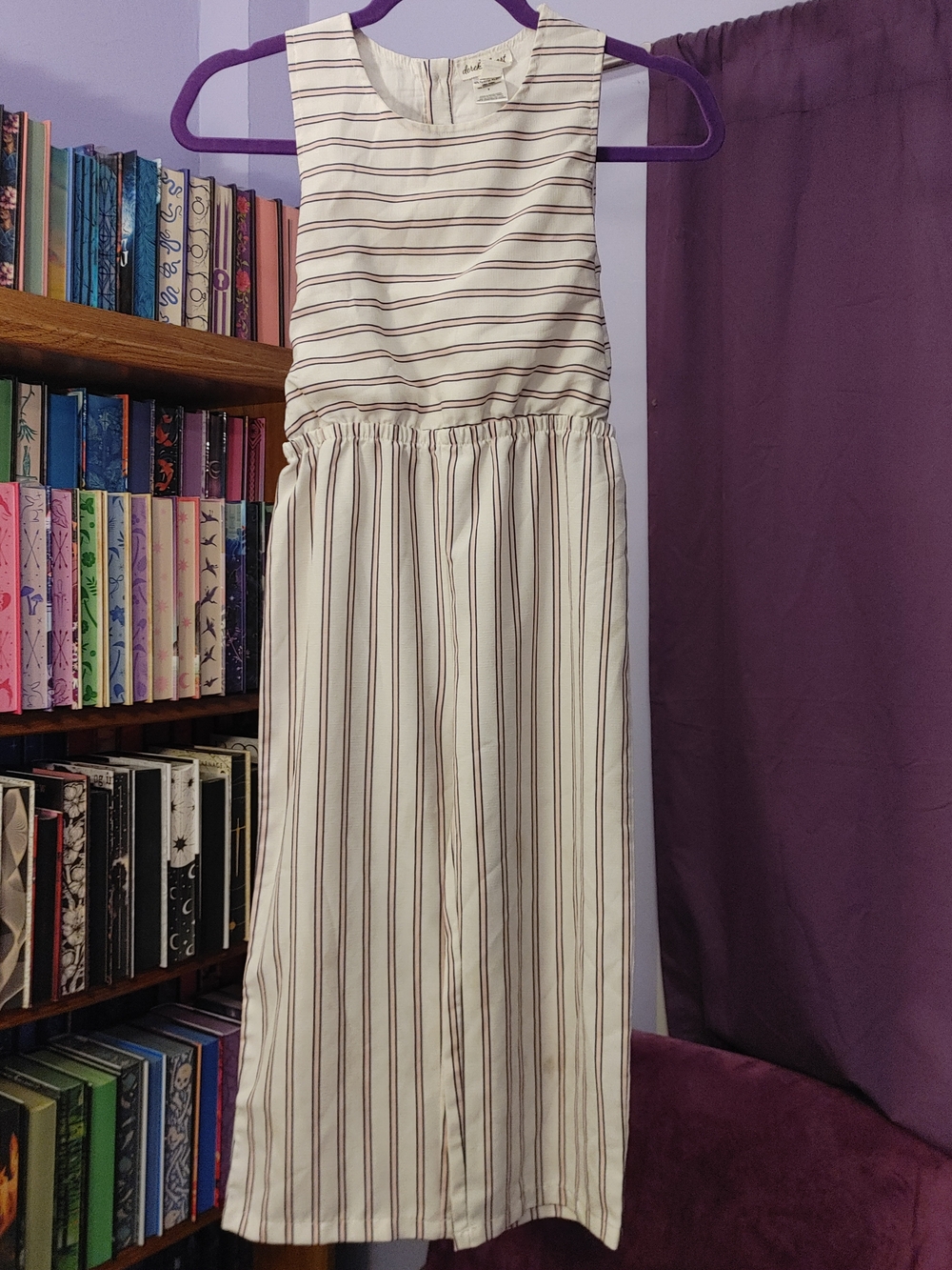 Derek Heart Girls Striped Sleeveless Jumpsuit - Size 7
